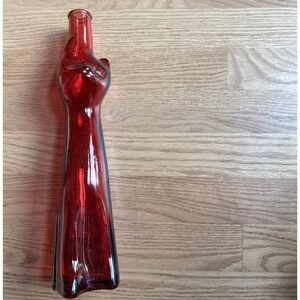 Happy Cat Red Wine Bottle Empty For Collectors Riesling Barware 13" Tall